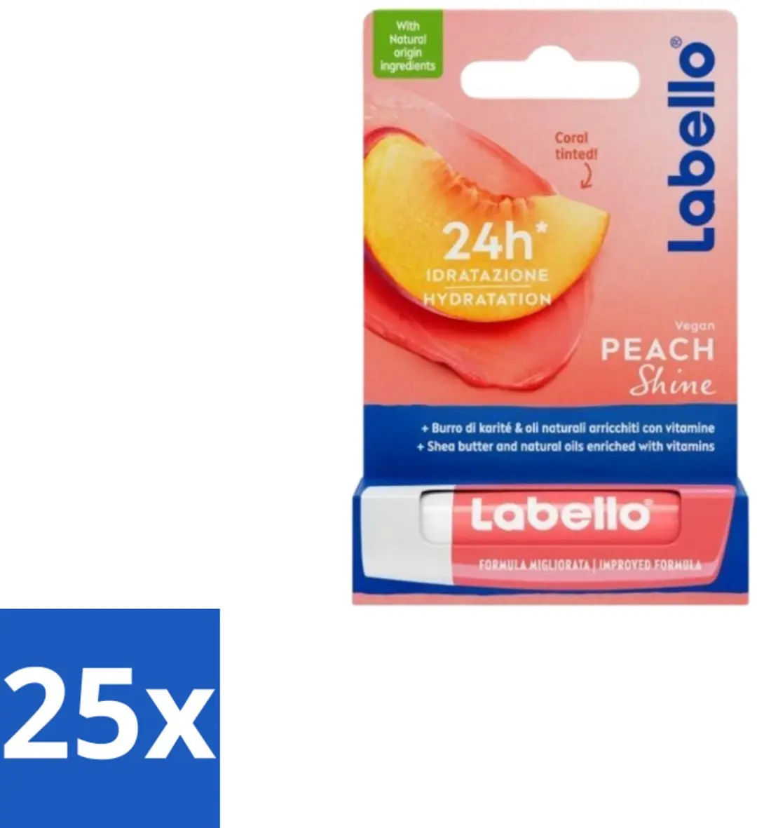 Labello Lippenbalsem Peach Shine 4,8g