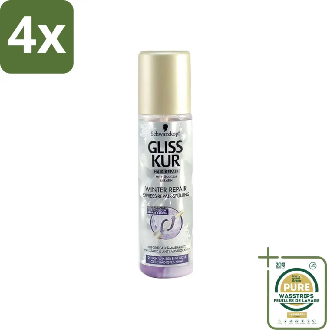 Gliss Kur Anti-Klit Spray Winter Repair 200ml - 4 Stuks