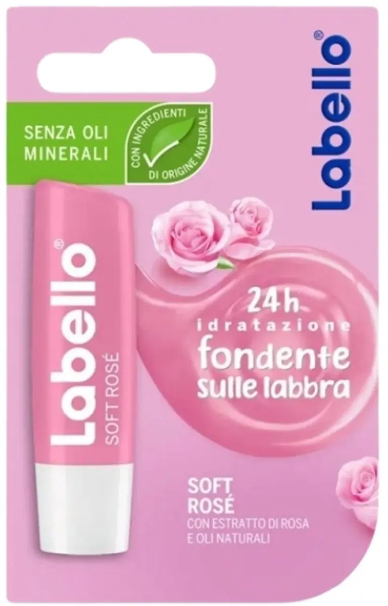 Labello Soft Rosé Lippenbalsem 25g - 5 Stuks