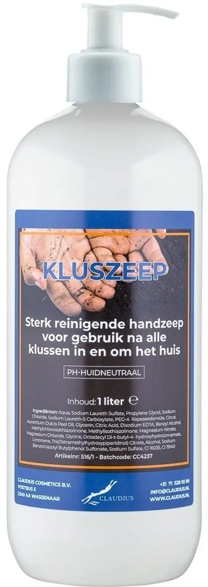 Splashbox Cosmetics Kluszeep 1L - met witte pomp
