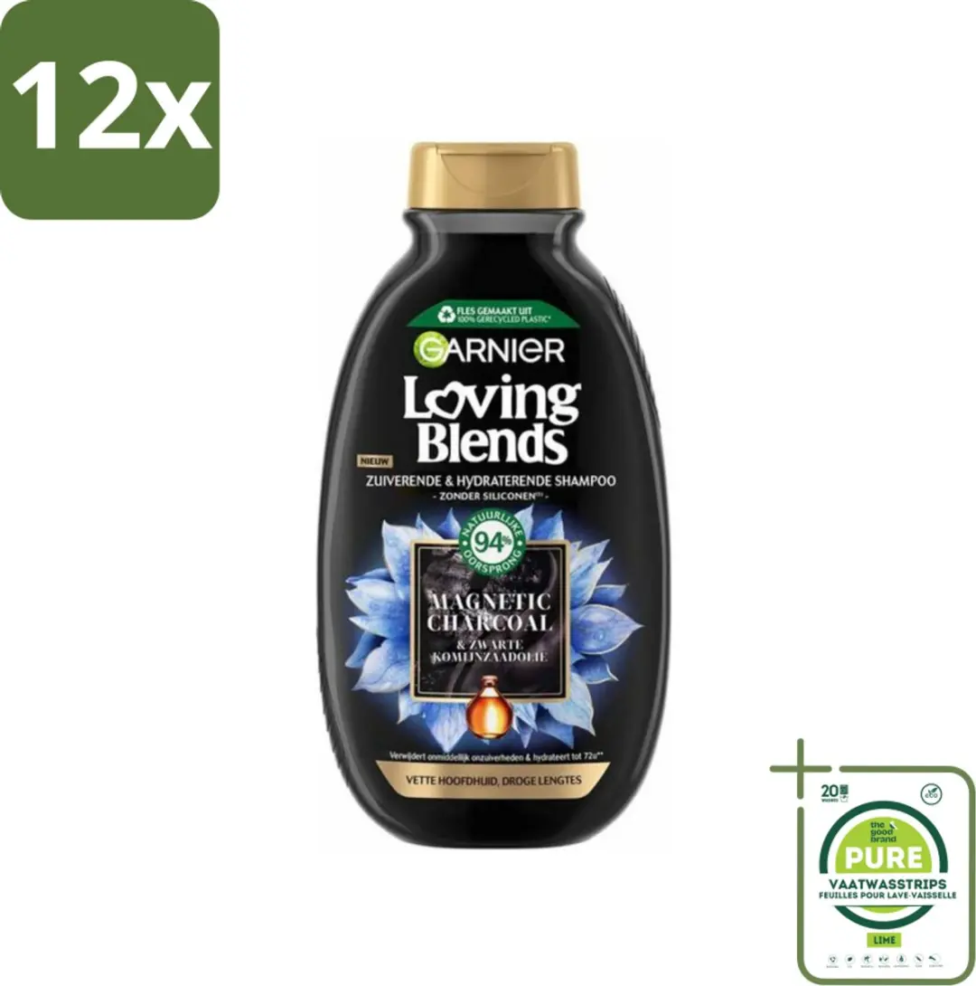 Garnier Loving Blends Magnetic Charcoal Shampoo 300ml