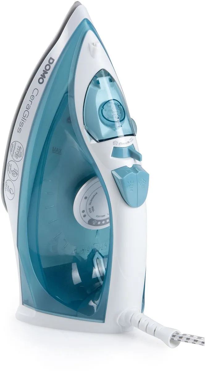 Domo CeraGliss Stoomstrijkijzer 2400W - Wit/Blauw