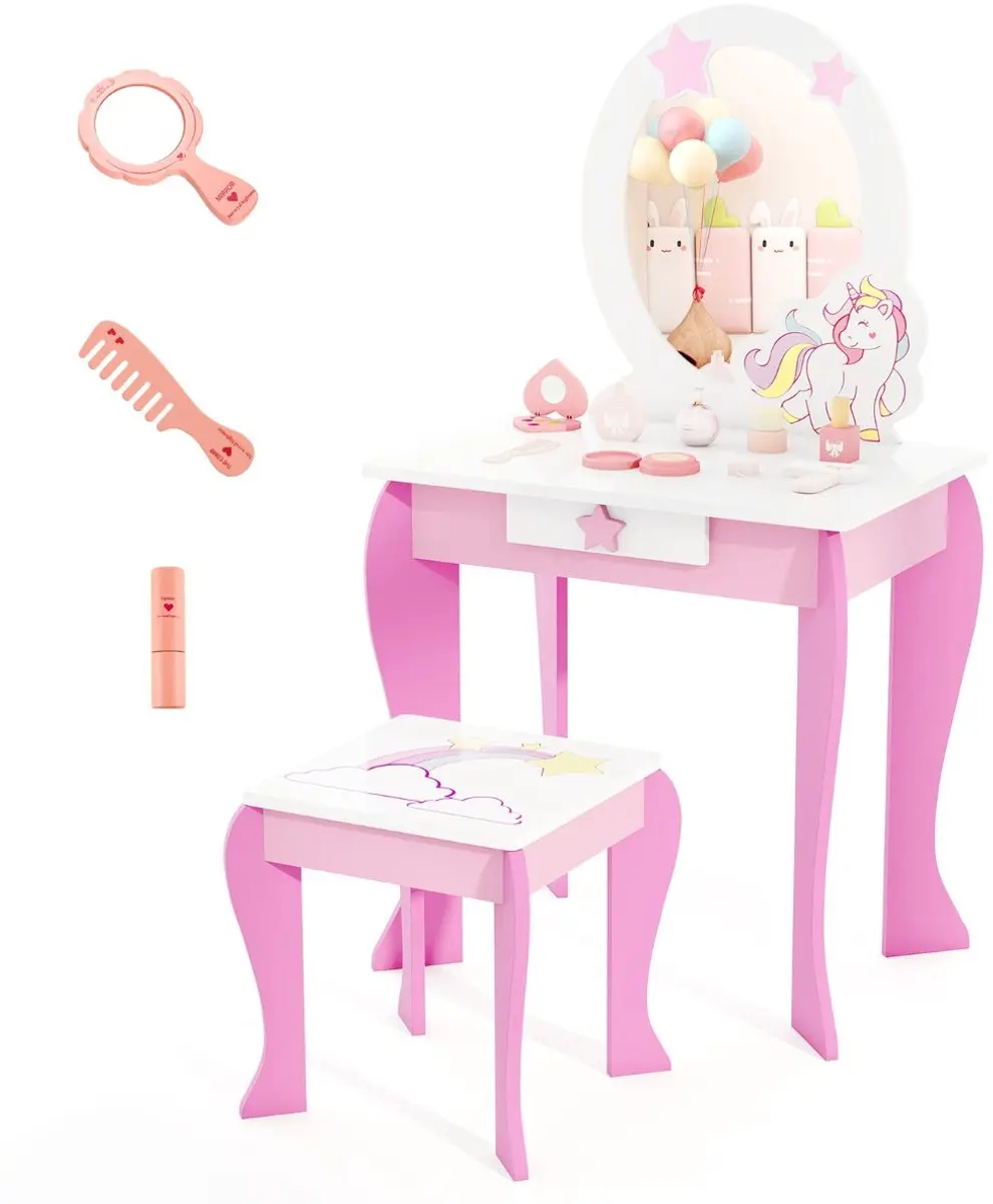Songmics Schoenenrek 5-laags Roze/Wit