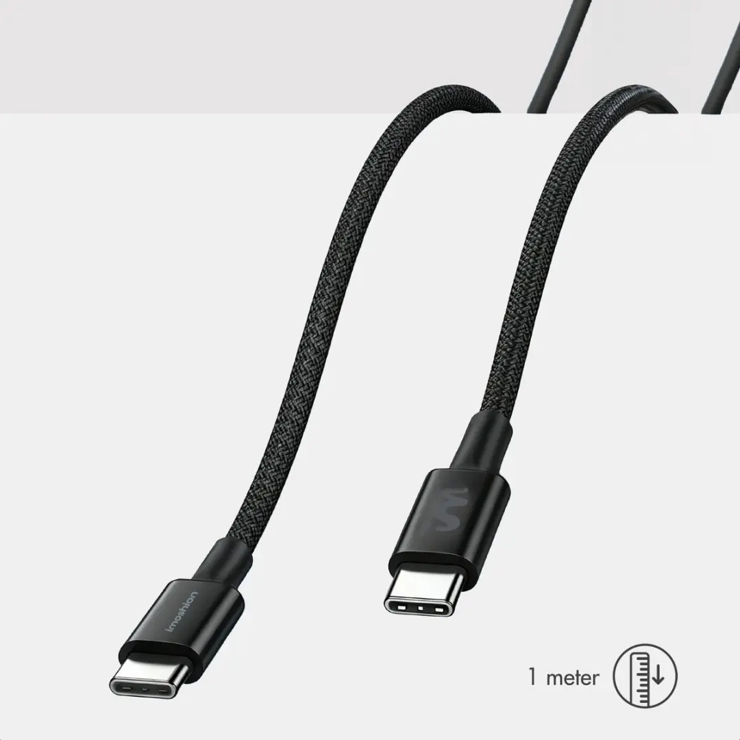 Imoshion Braided USB-C naar USB-C Kabel 100W 1m - Zwart