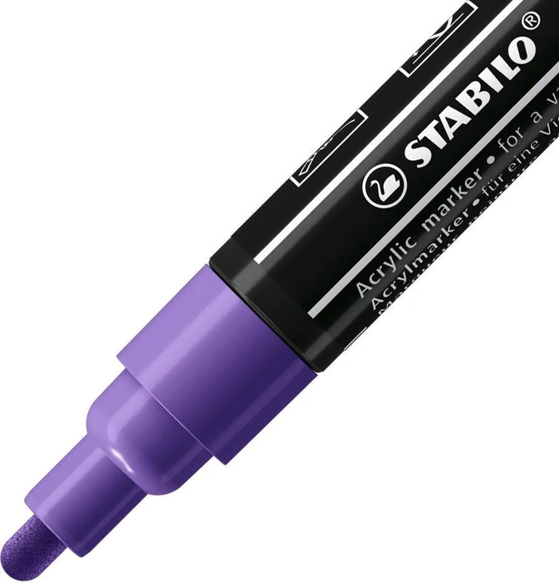 STABILO FREE T300 Acryl Marker - Paars - 5 Stuks