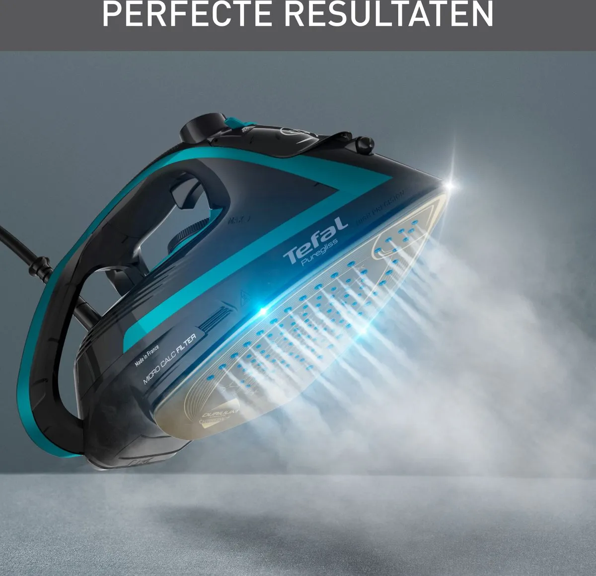 Tefal Puregliss FV8066 Stoomstrijkijzer - 3000W - Zwart/Blauw