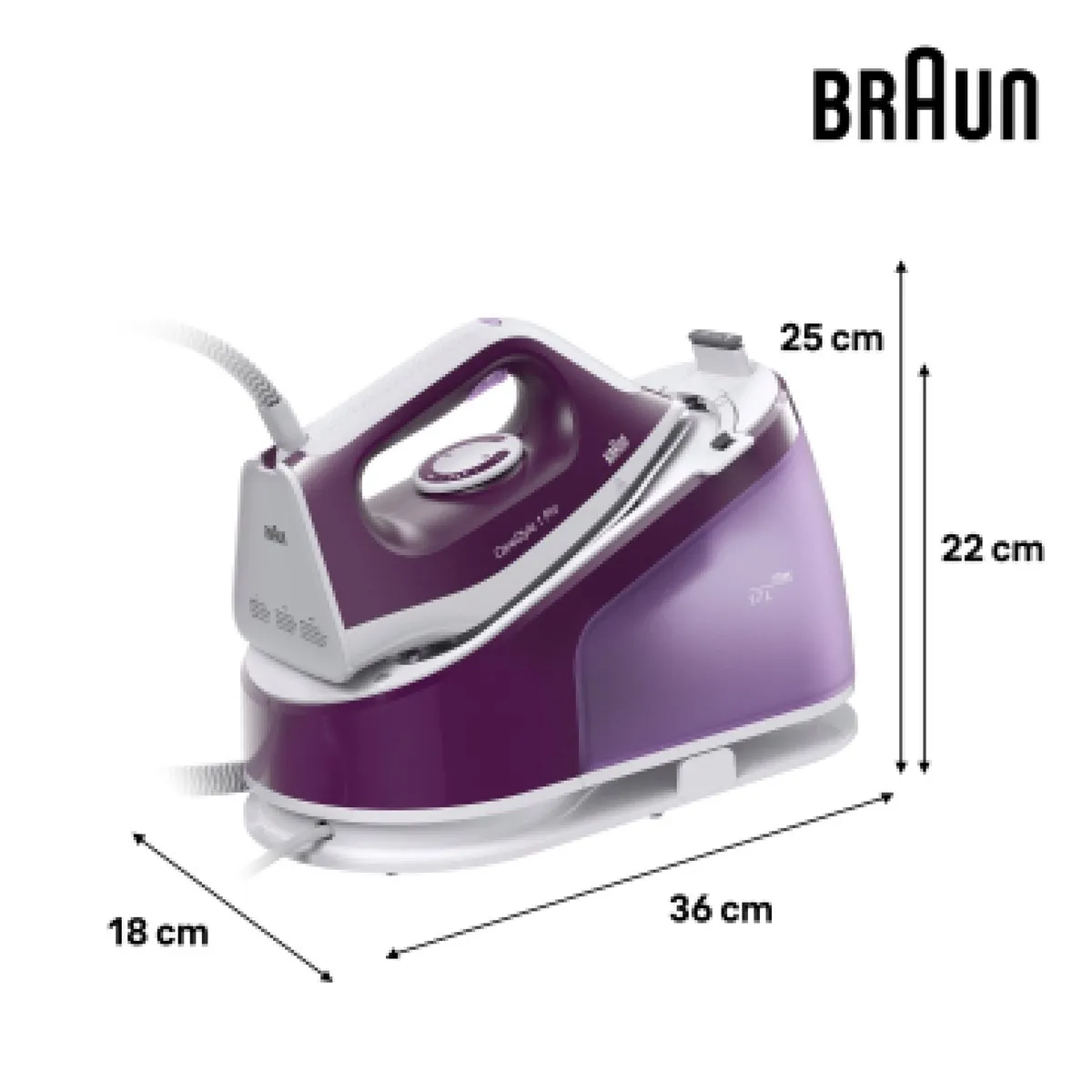Braun CareStyle 1 Pro IS1514VI - Stoomgenerator - 2200 W - 1,7 L - Keramische zoolplaat - Paars