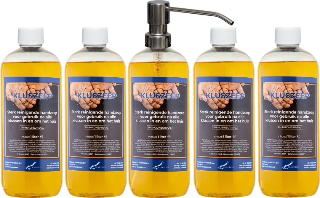 Splashbox Cosmetics Kluszeep 1L - 5 Stuks met RVS Pomp - afbeelding 2 van 2