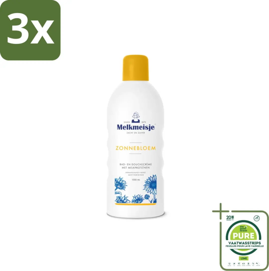 Melkmeisje Bad en Douchecrème Zonnebloem & Melk 1000ml