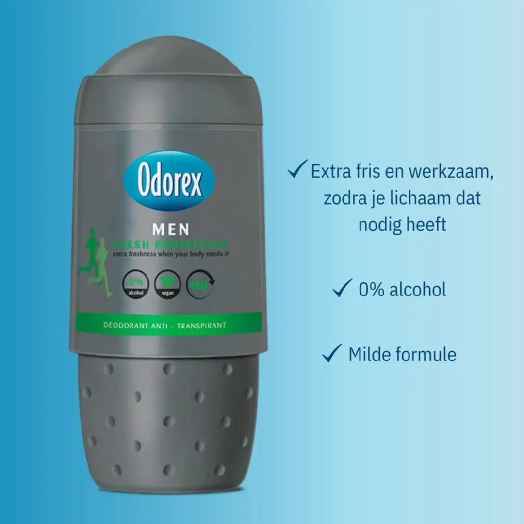 Odorex Deodorant Roller Fresh Protection 50ml - 10 Stuks
