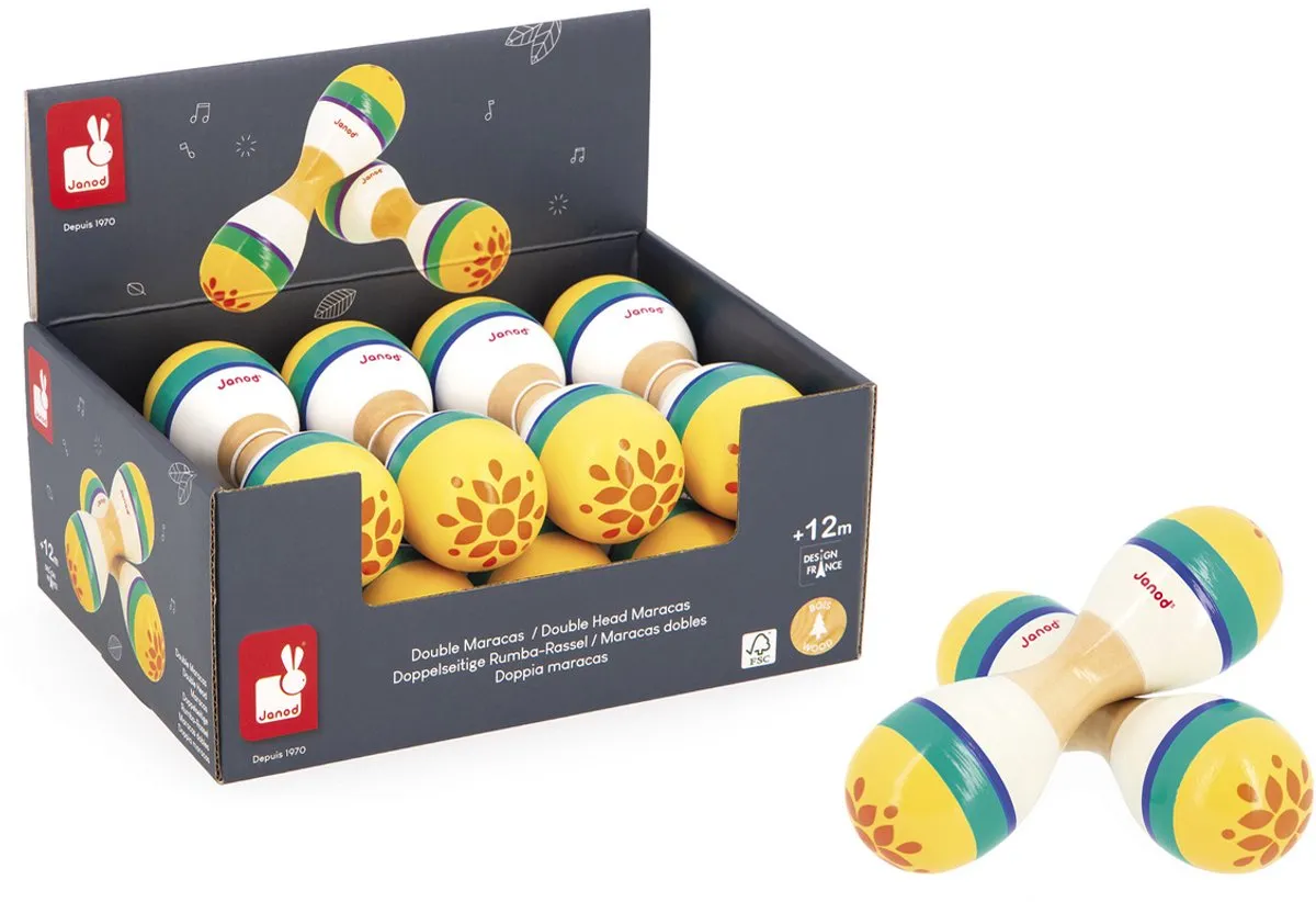 Janod Gioia Dubbele Maracas - 1 Stuk