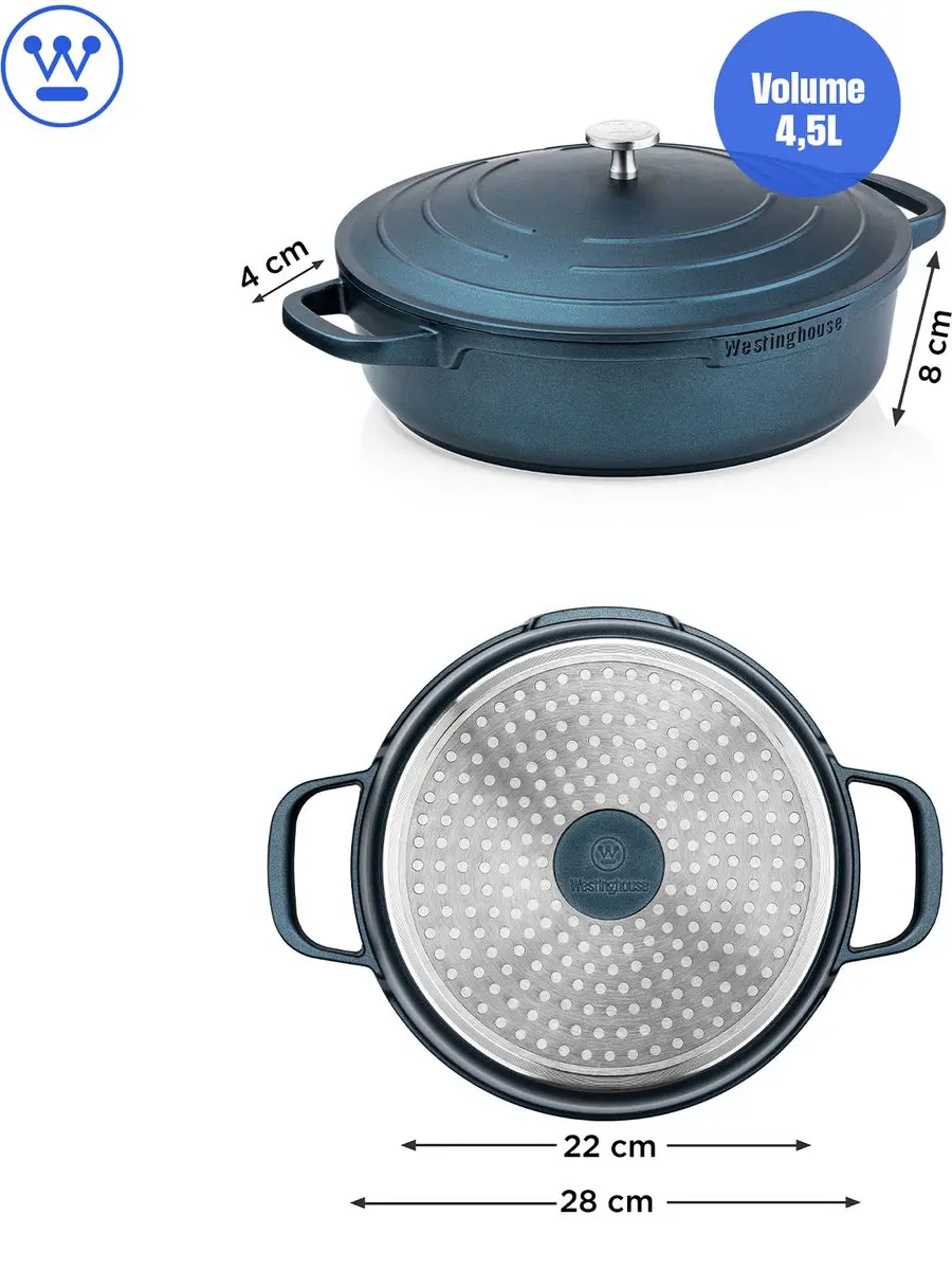 Westinghouse Performance Hapjespan Ø28cm - 4L - Blauw