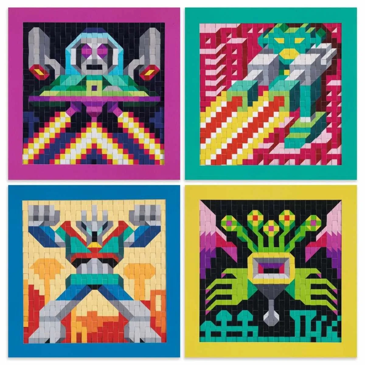Djeco Creatief Papier Invaders Knutselset - Meerkleurig