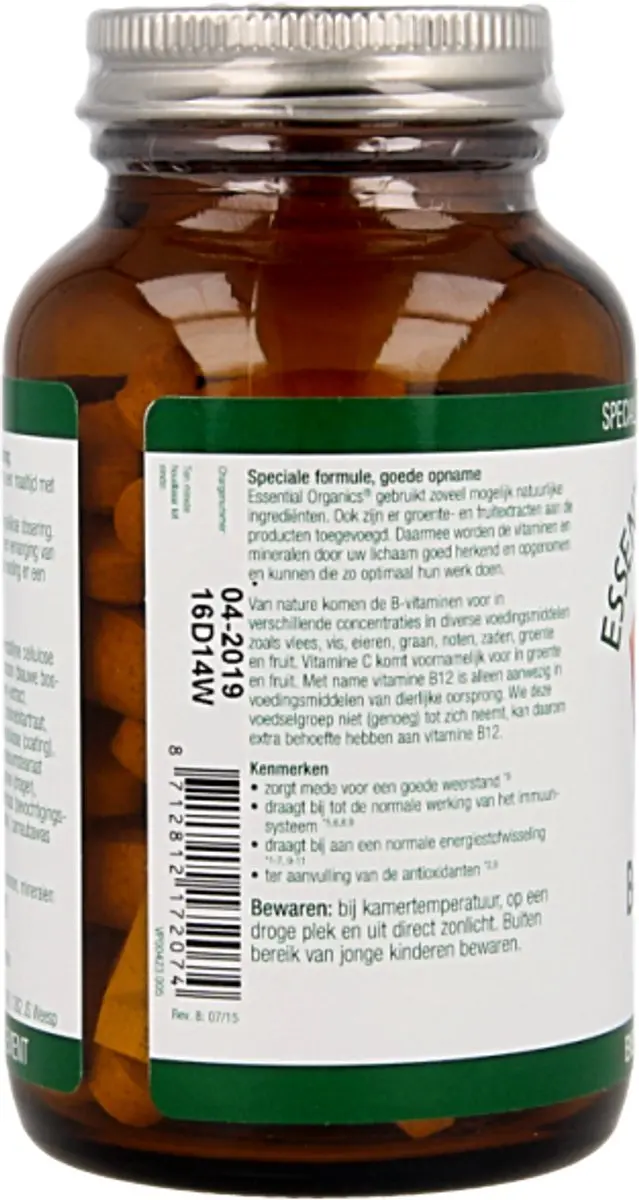 Essential Organics B-Plex + C 90 Tabletten