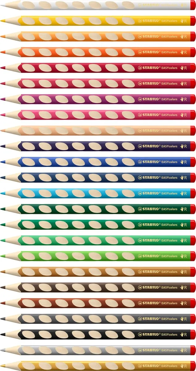STABILO EASYcolors Ergonomische Kleurpotloden 24 Stuks - Rechtshandig - Ø4.2mm