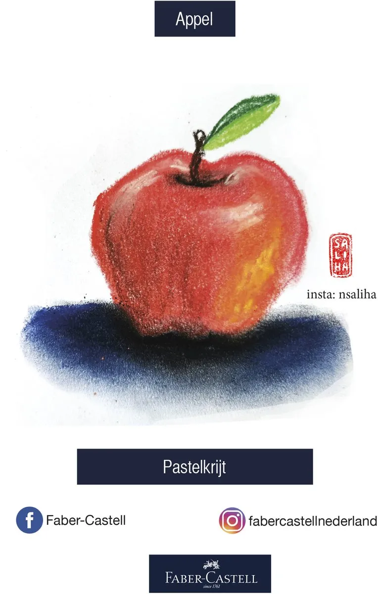 Faber-Castell Krijt Workshoppakket Appel DOC-WS-PAK-SP4 - 5 Stuks