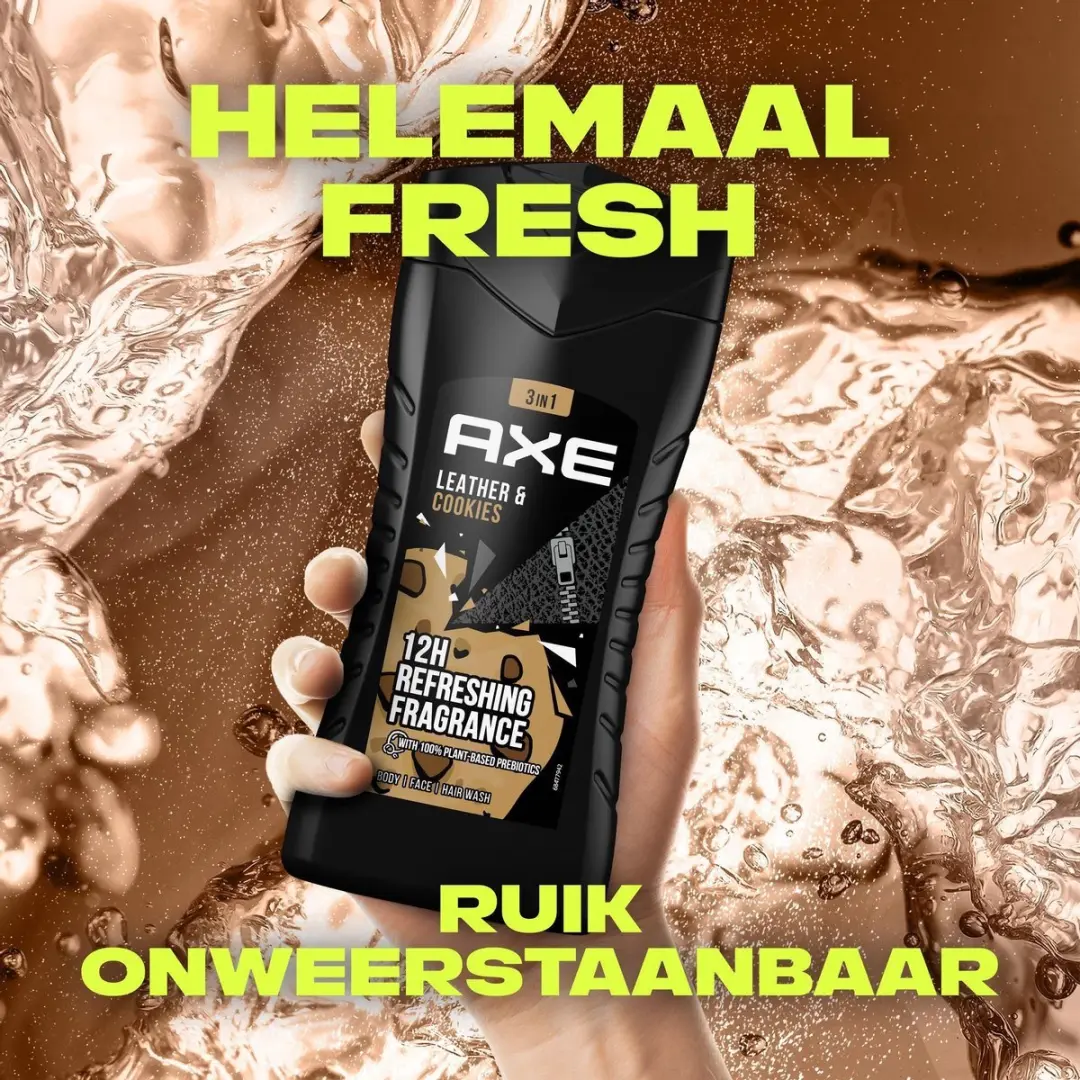 Axe Leather & Cookies 3-in-1 Douchegel 250ml - 15 Stuks