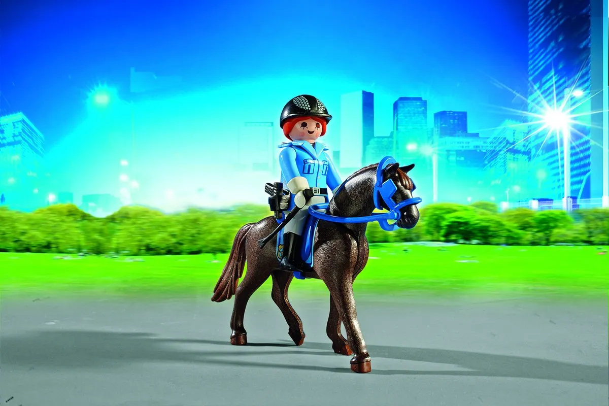 Playmobil Bereden Politie met Trailer 6922 - Wit/Blauw