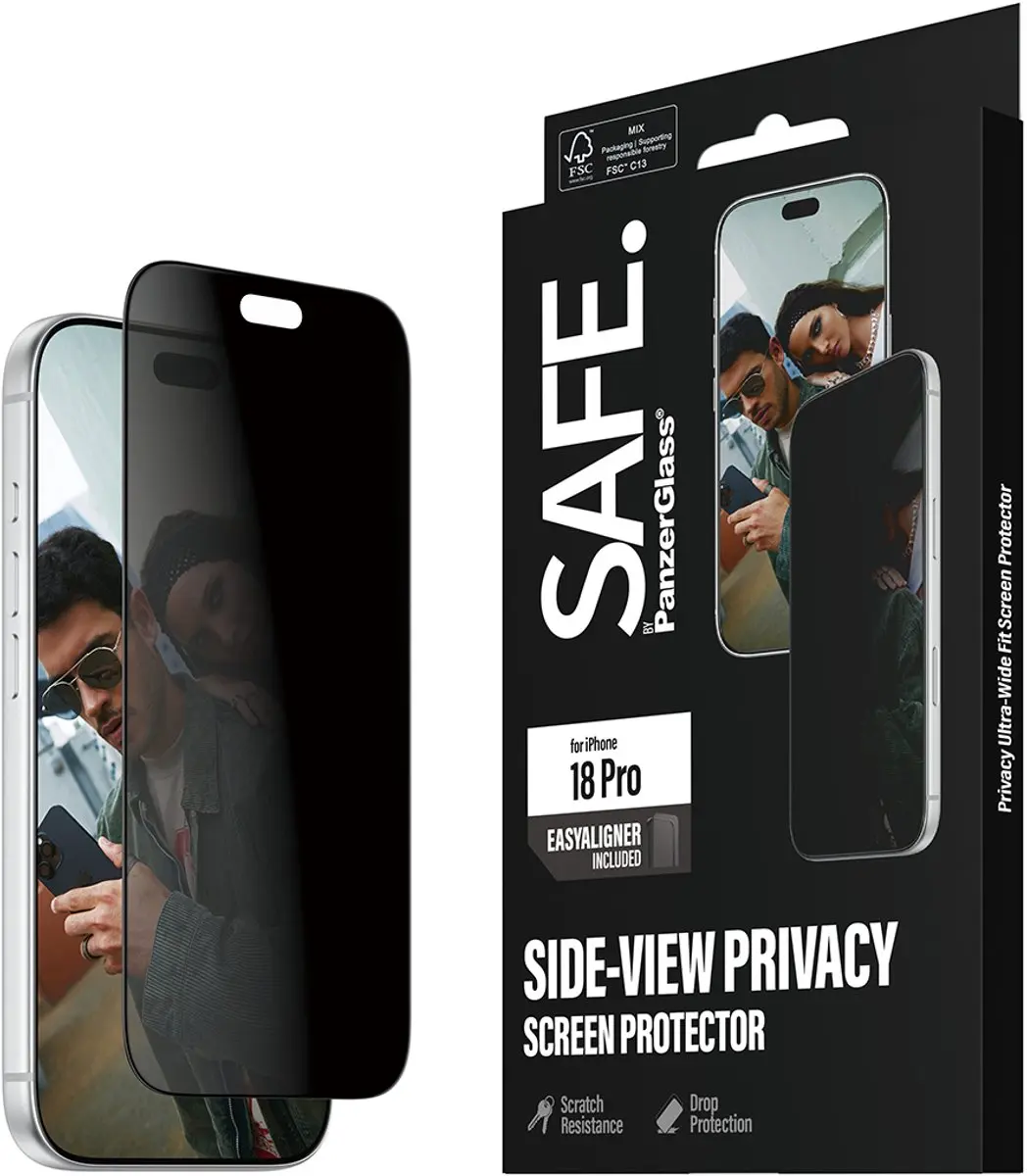 PanzerGlass SAFE Privacy Ultra Wide iPhone 15 Pro Max Screenprotector - afbeelding 6 van 6