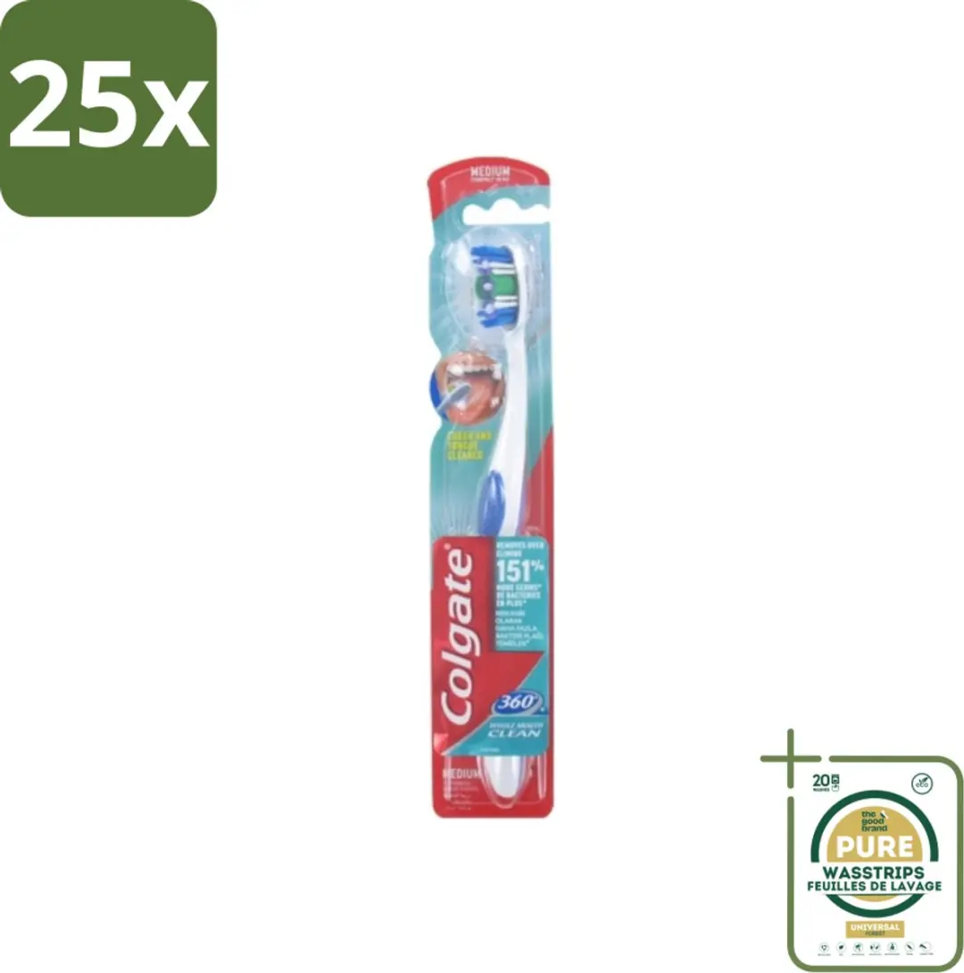 Colgate 360 Whole Mouth Clean Medium Tandenborstels