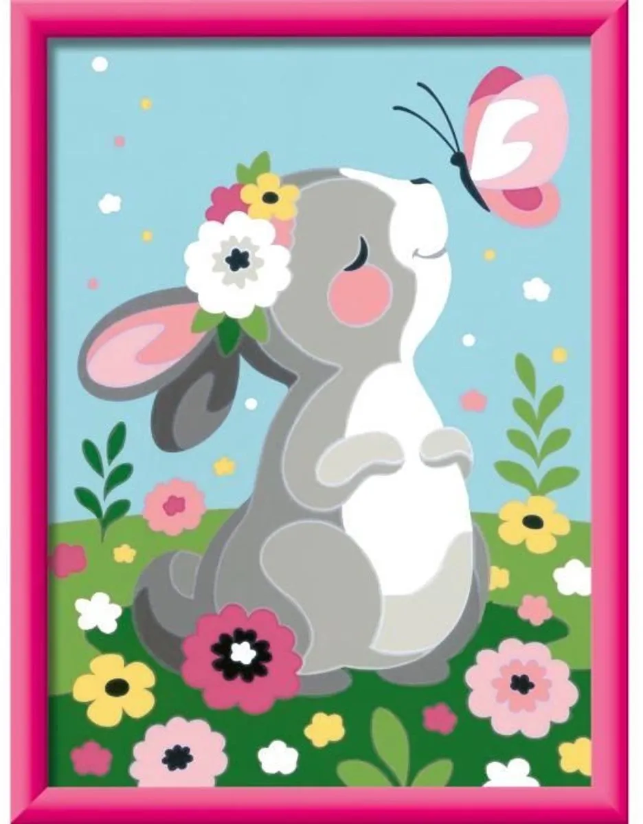 Ravensburger CreArt Kids Bloemen Eenhoorn Nummerkunst 18x24cm - 25834