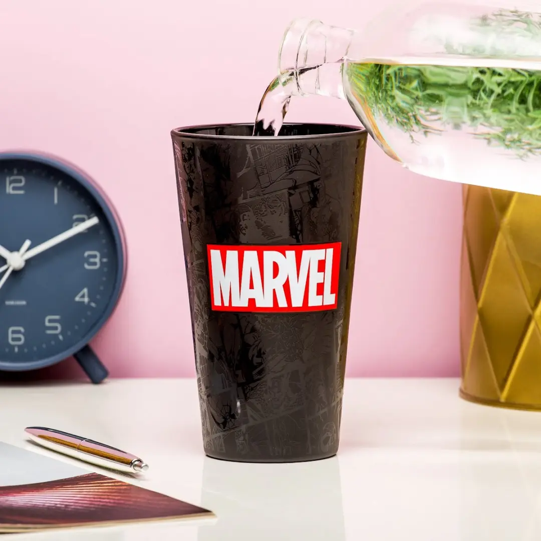 Paladone Marvel Logo Glas - 0.4L - Multicolor