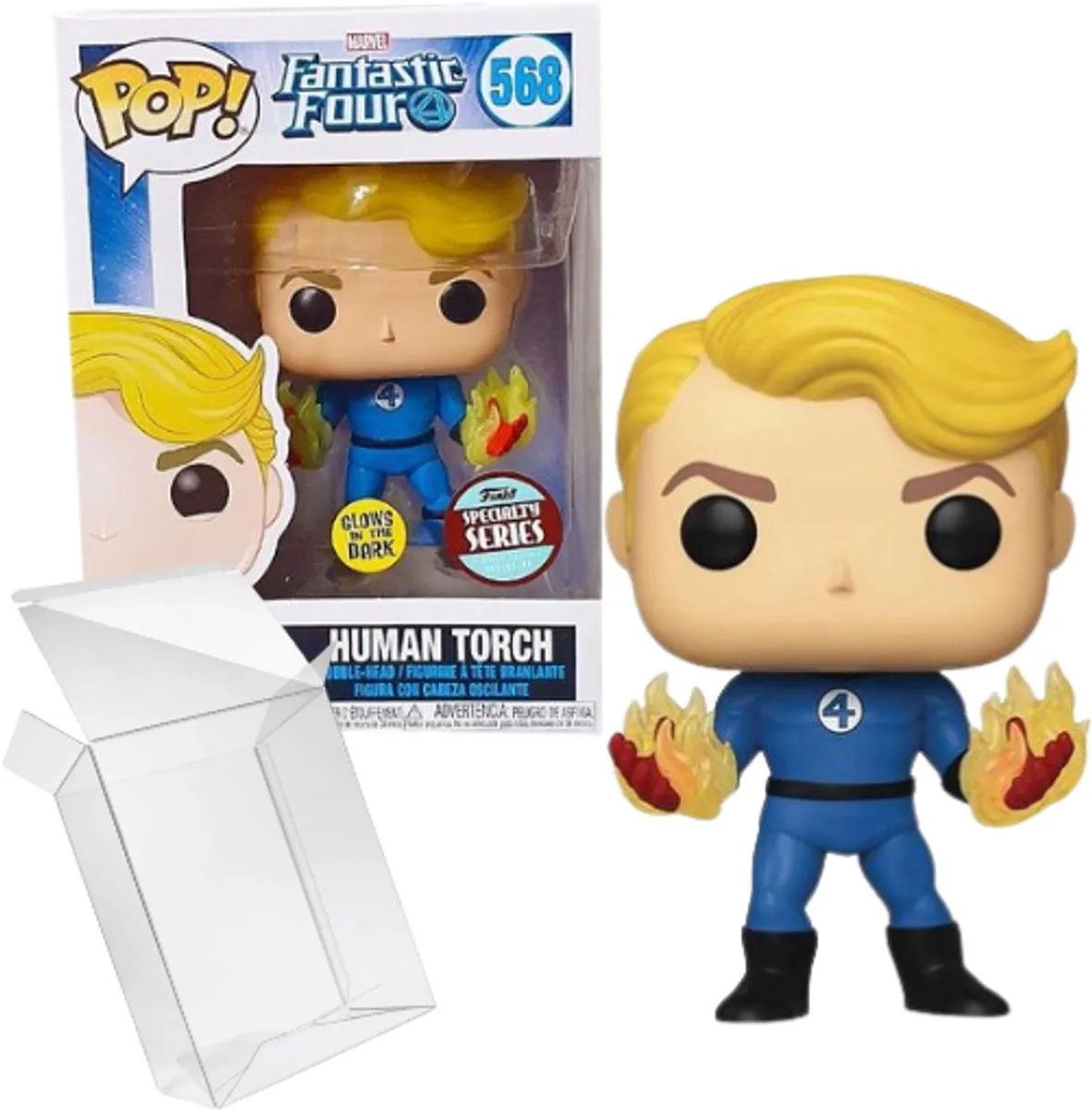 Funko Pop! Marvel Fantastic Four Human Torch #568 - Glow-in-the-Dark
