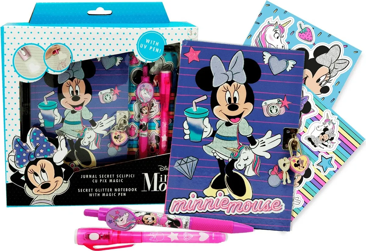 Disney Minnie Mouse Kleurboek & Notitieboek Set - 4 Stuks - Multi Colour