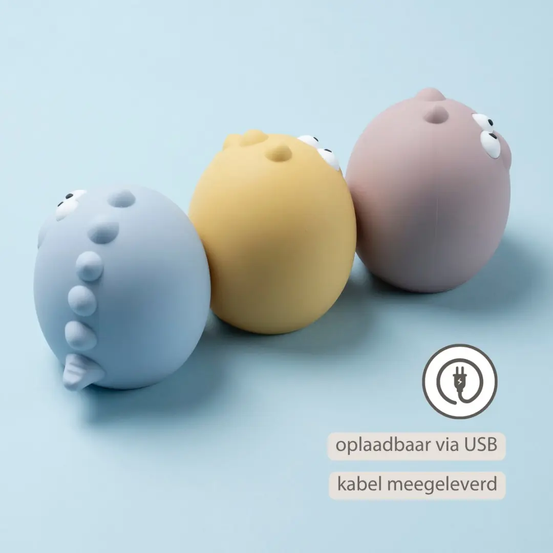 Nattou Baby Nachtlampje Dino Geel - 12cm