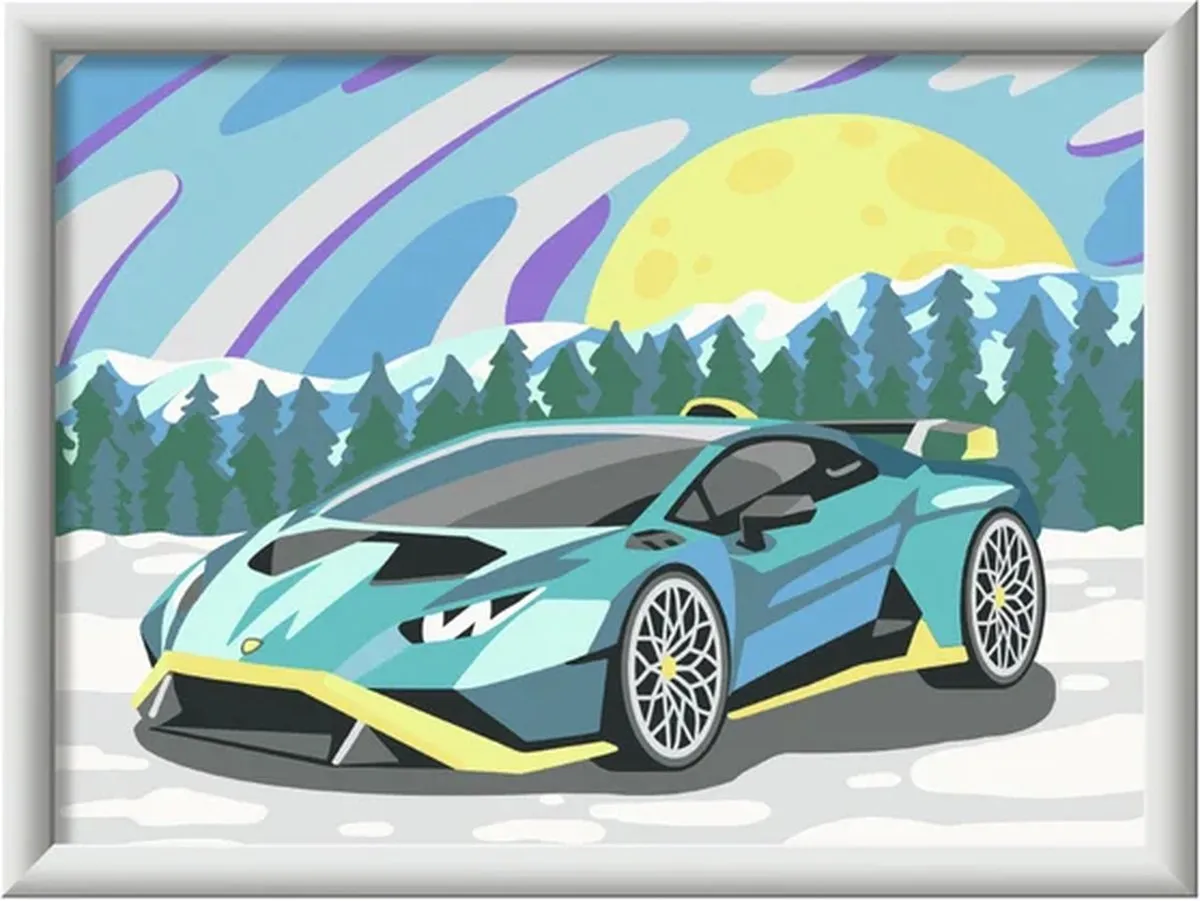Ravensburger CreArt Blue Lamborghini Schilderen op nummer - 15 Kleuren