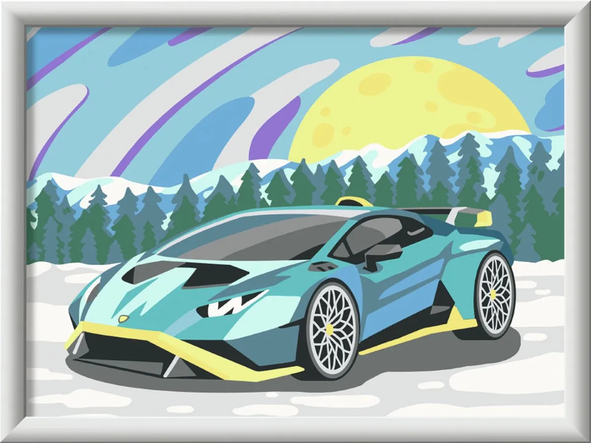 Ravensburger CreArt Blue Lamborghini Schilderen op nummer - 15 Kleuren