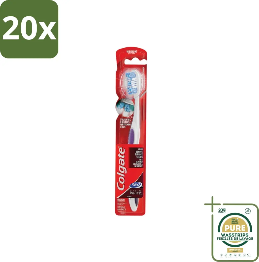 Colgate 360 Optic White Medium Tandenborstels