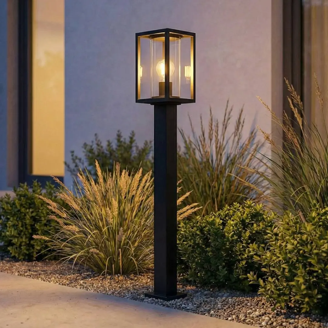 Lucande Tuinpadverlichting Aluminium Glas 100cm E27 Antraciet