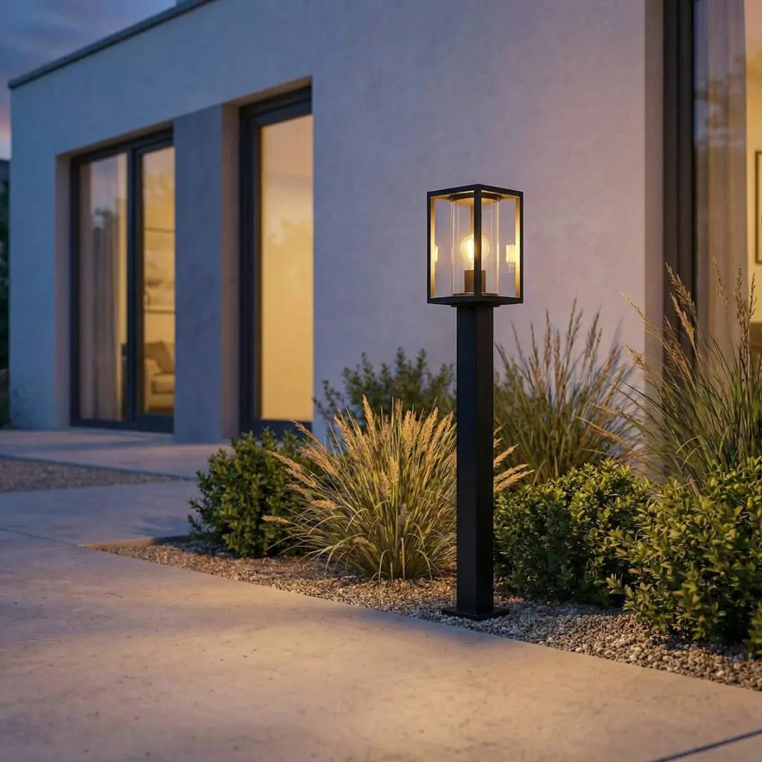 Lucande Tuinpadverlichting Aluminium Glas 100cm E27 Antraciet