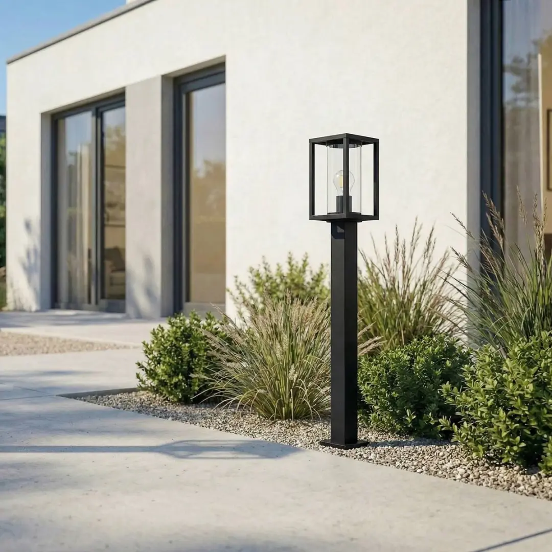 Lucande Tuinpadverlichting Aluminium Glas 100cm E27 Antraciet