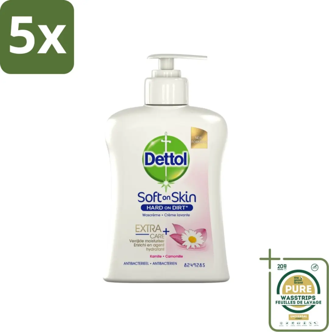 Dettol Antibacterieel Handzeep Kamille 1250ml - 5 Stuks
