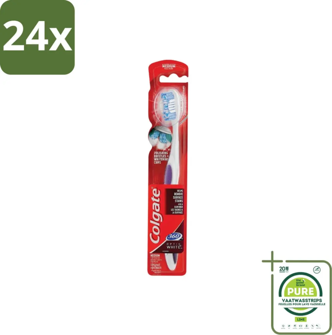 Colgate 360 Optic White Medium Tandenborstels