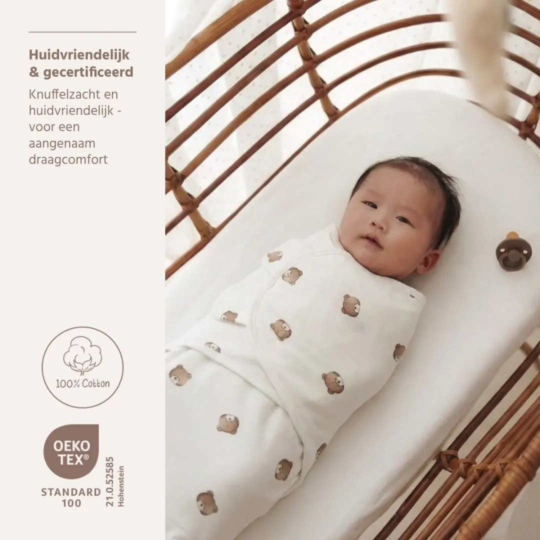 Meyco Baby Bear SwaddleMeyco Inbakerdoek - Multicolor - 0-3 maanden - afbeelding 4 van 6