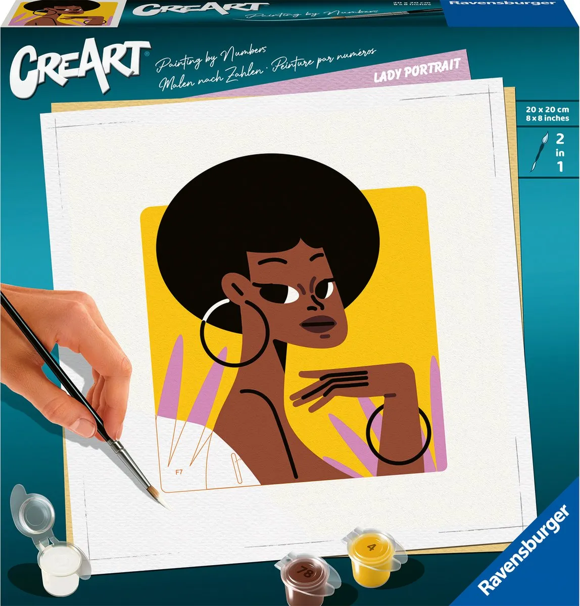 Ravensburger Lady Portrait Schilderen op Nummer - 1 Kunstwerk - Meerkleurig