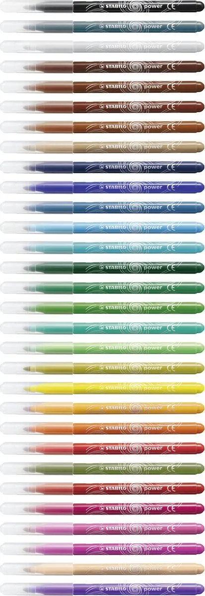 STABILO Power Viltstift - 30 Kleuren Multicolor