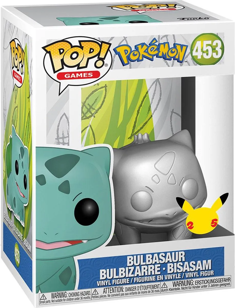 Funko POP! Pokémon Bulbasaur Zilver - 25th Anniversary