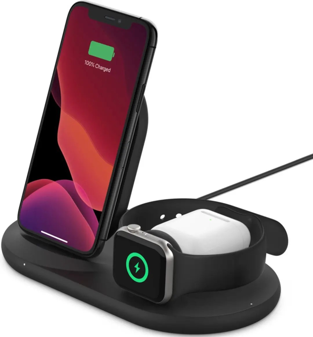 Belkin WIZ001vfBK 3-in-1 Qi Draadloze Oplader