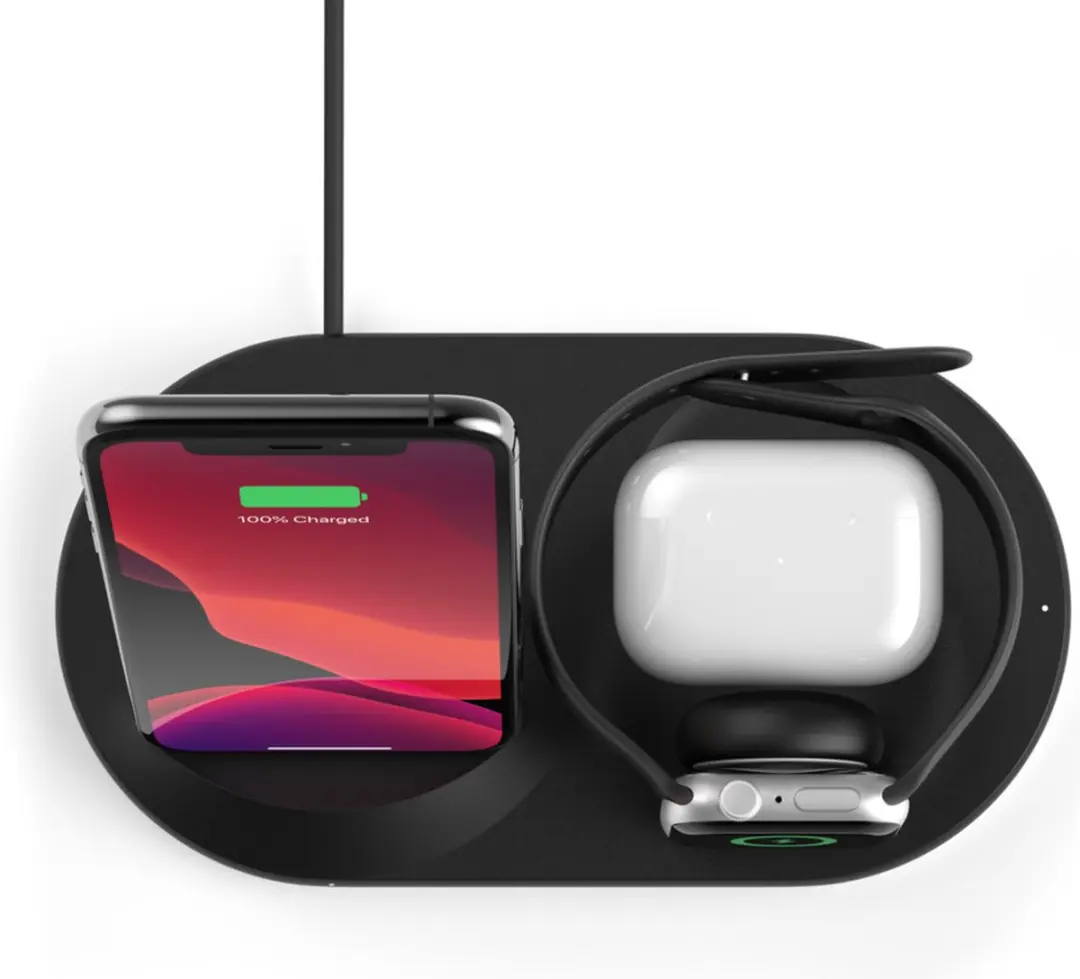 Belkin WIZ001vfBK 3-in-1 Qi Draadloze Oplader - 10W - Zwart