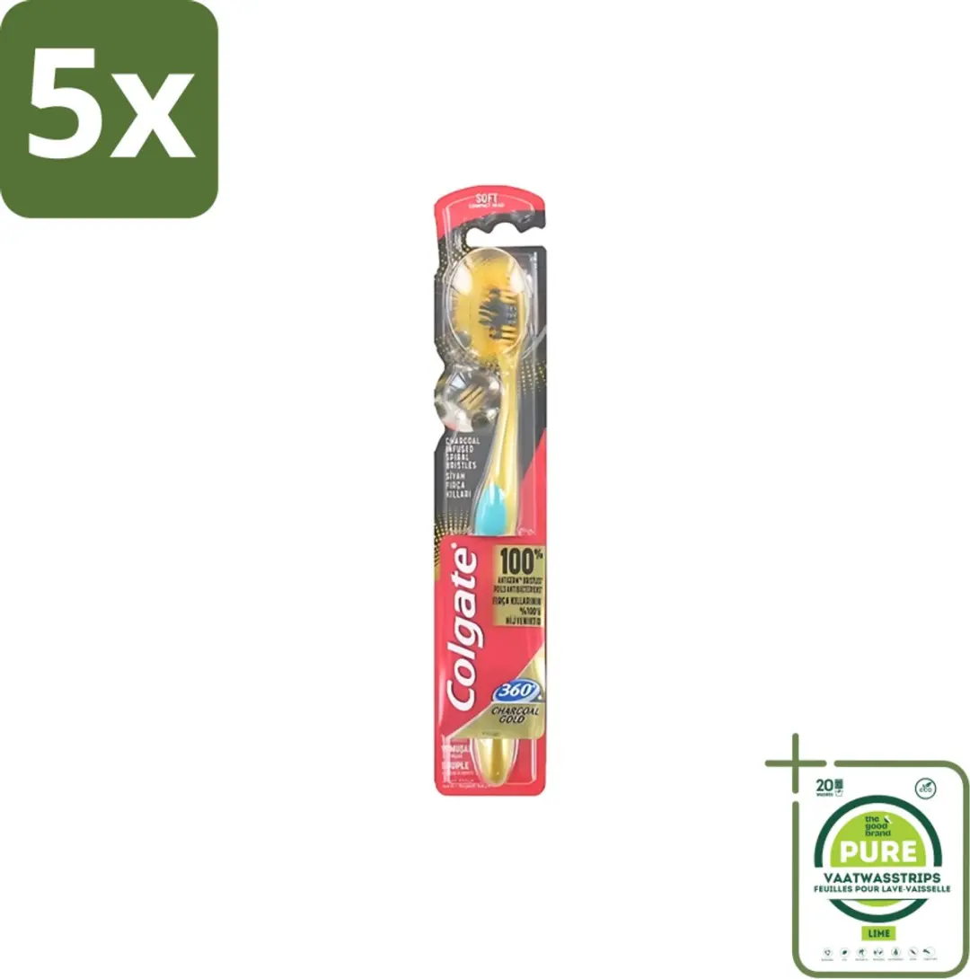 Colgate 360 Charcoal Gold Soft Tandenborstel
