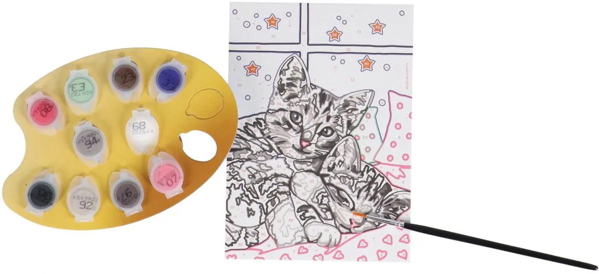 Ravensburger CreArt Sleepy Kitties Schilderen op nummer - Multicolor - 15 verven