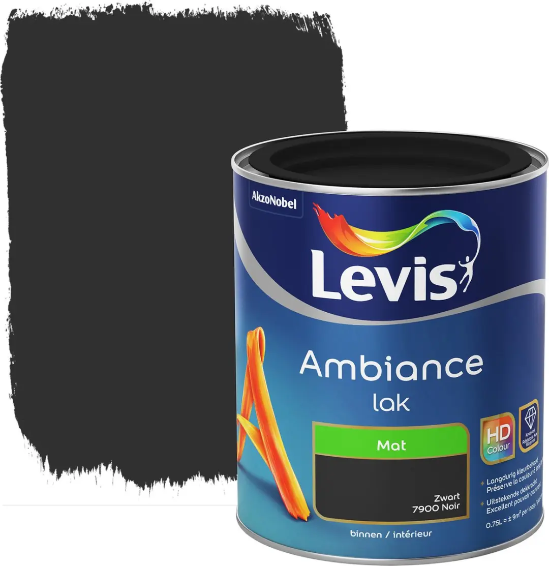 Levi's Ambiance Lak Mat Zwart 0,75L