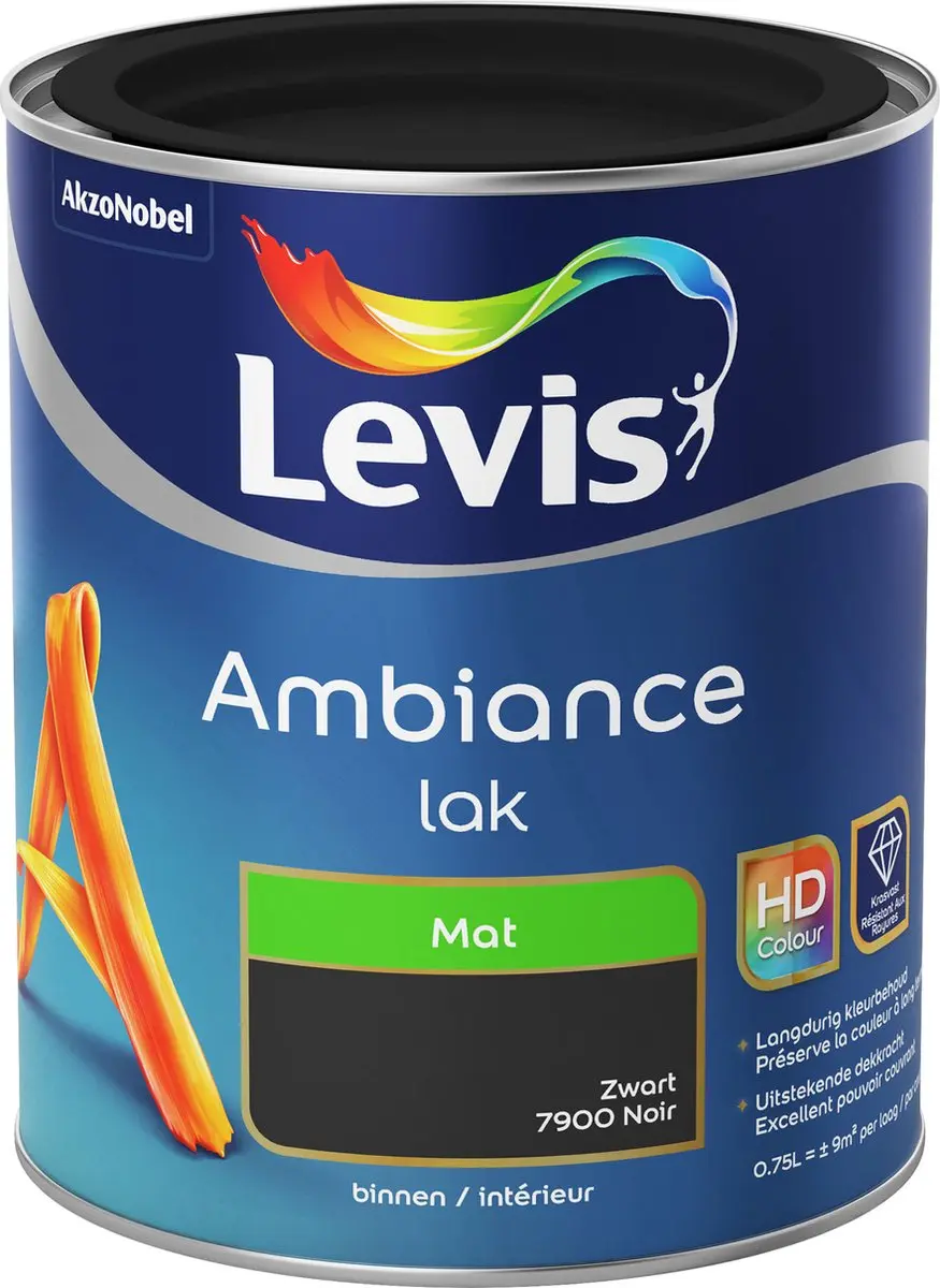 Levi's Ambiance Lak Mat Zwart 0,75L