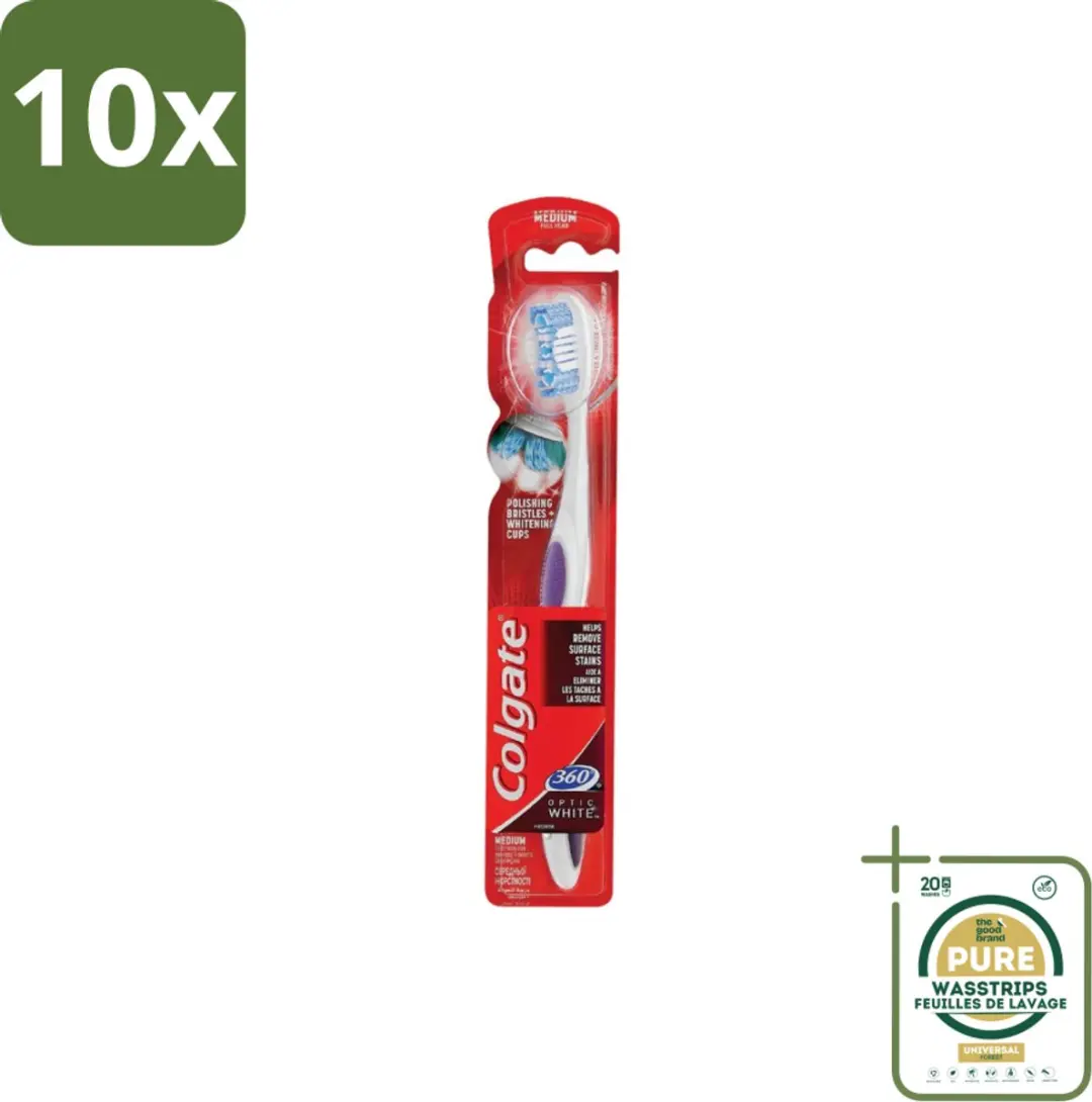 Colgate 360 Optic White Medium Tandenborstels