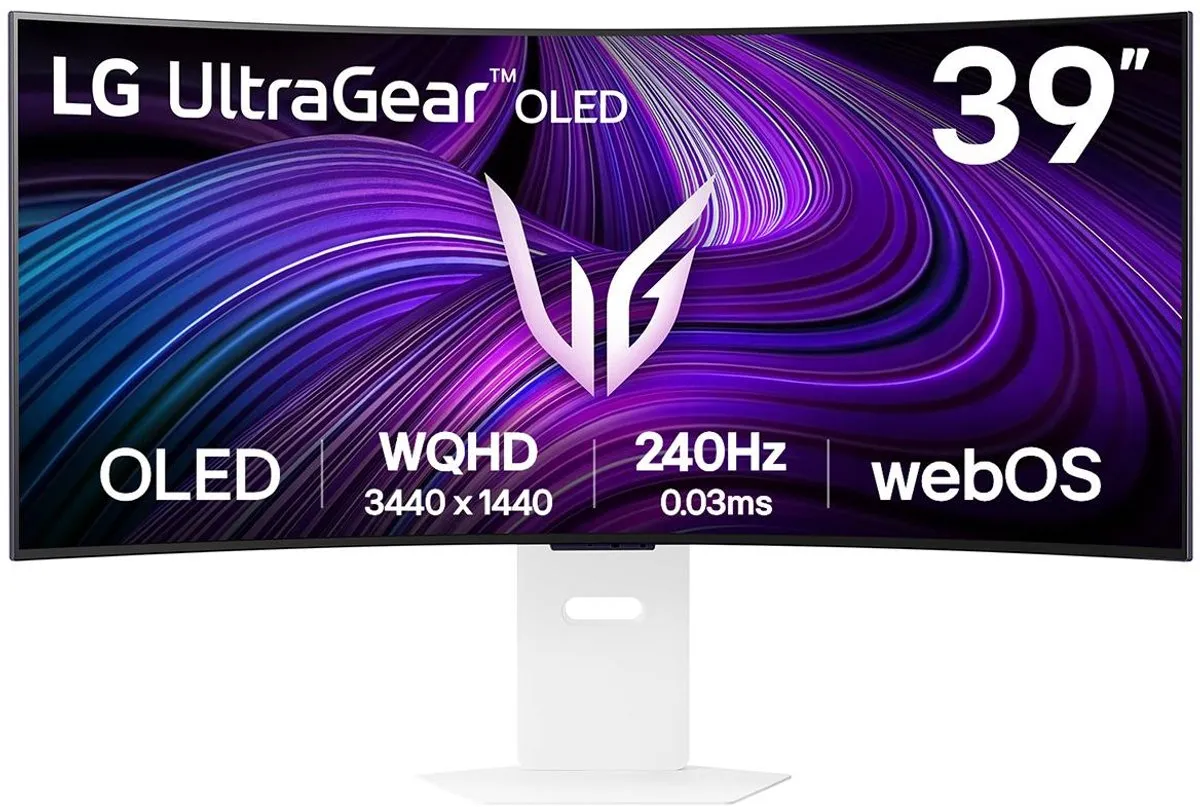 LG UltraGear OLED 39GX90SA-W Curved Ultrawide Monitor 39