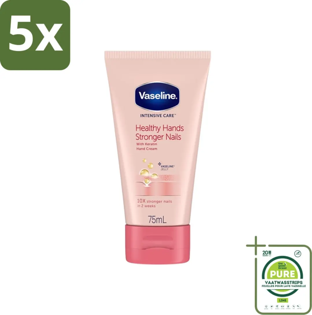 Vaseline Healthy Hands Handcrème 375ml - 5 Stuks